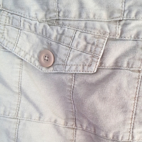 LOFT Khaki Mini Trendy Y2K Skirt Womens Size 8 Neutral Feminine Patchwork - Picture 4 of 6